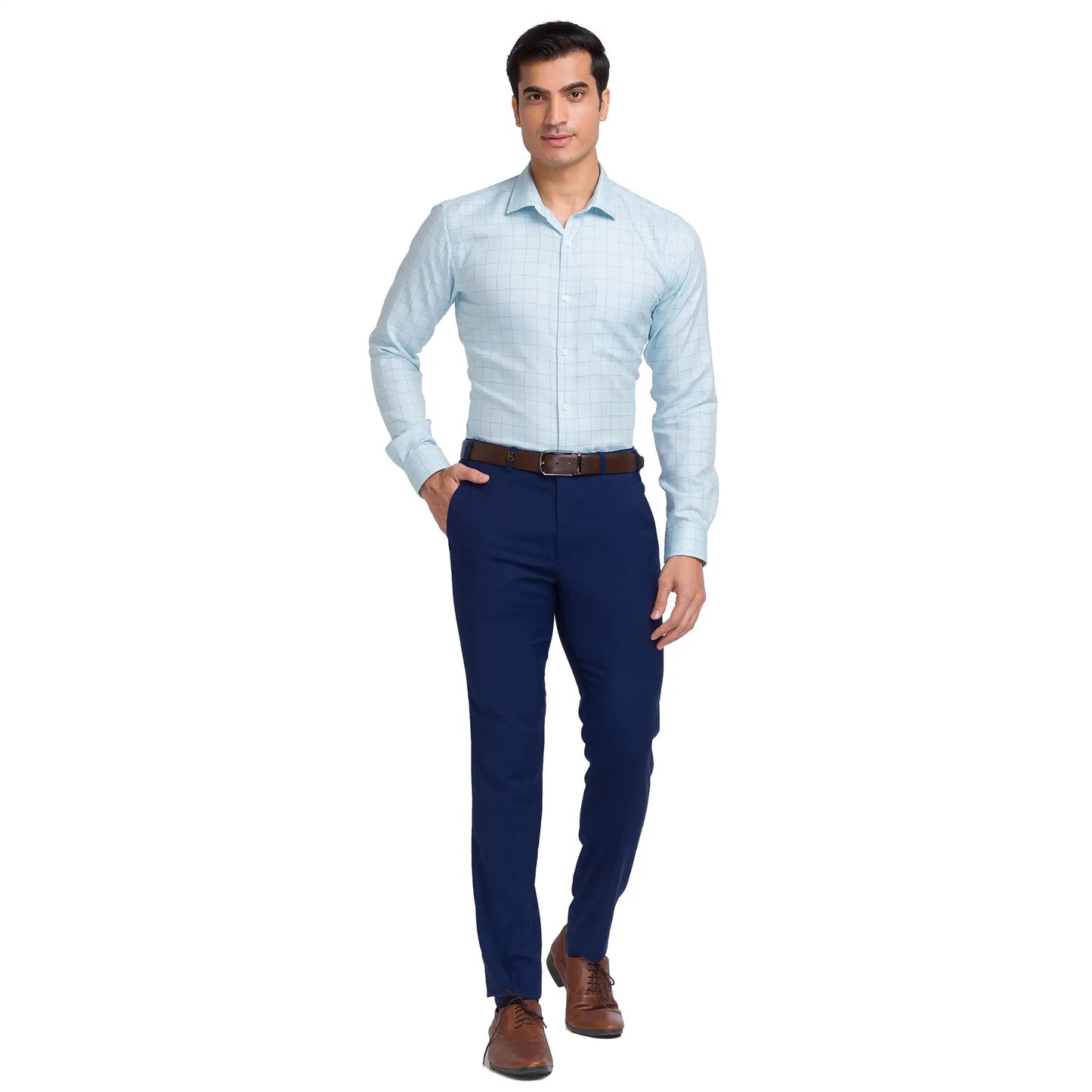 Men Slim Fit Light Yellow Shirt