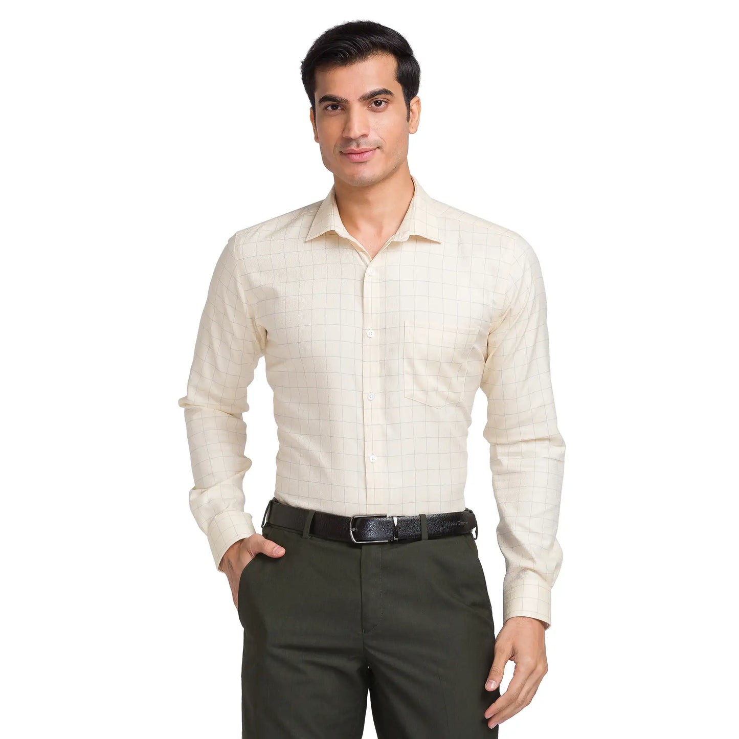 Men Slim Fit Light Blue Shirt