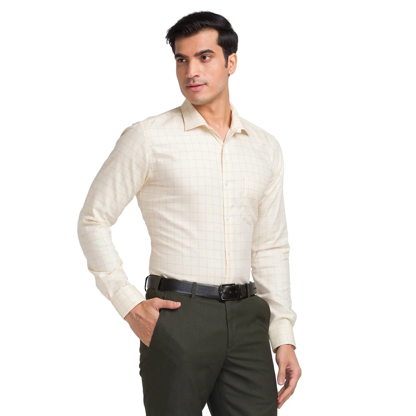 Men Slim Fit Light Blue Shirt