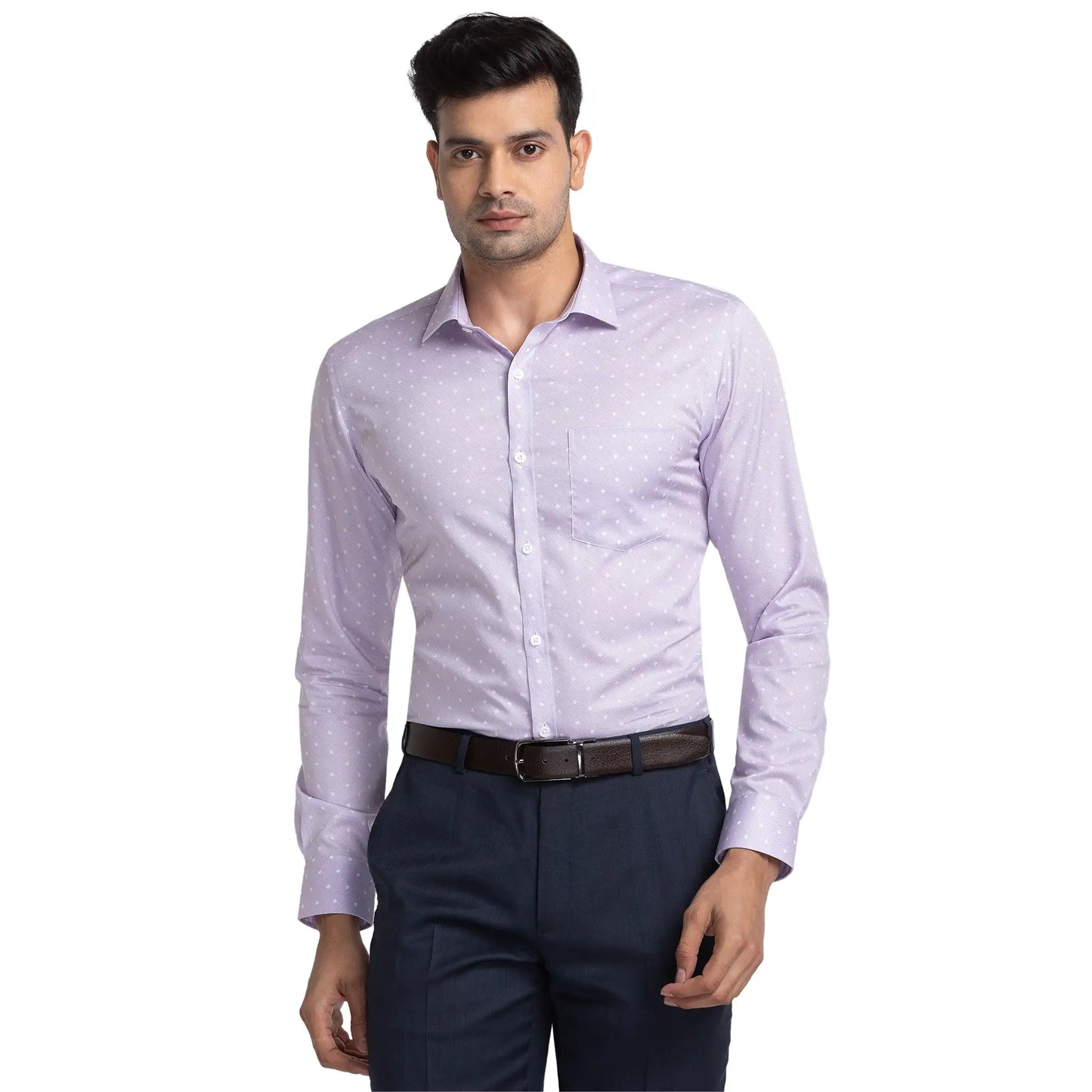 Men Slim Fit Light Blue Shirt