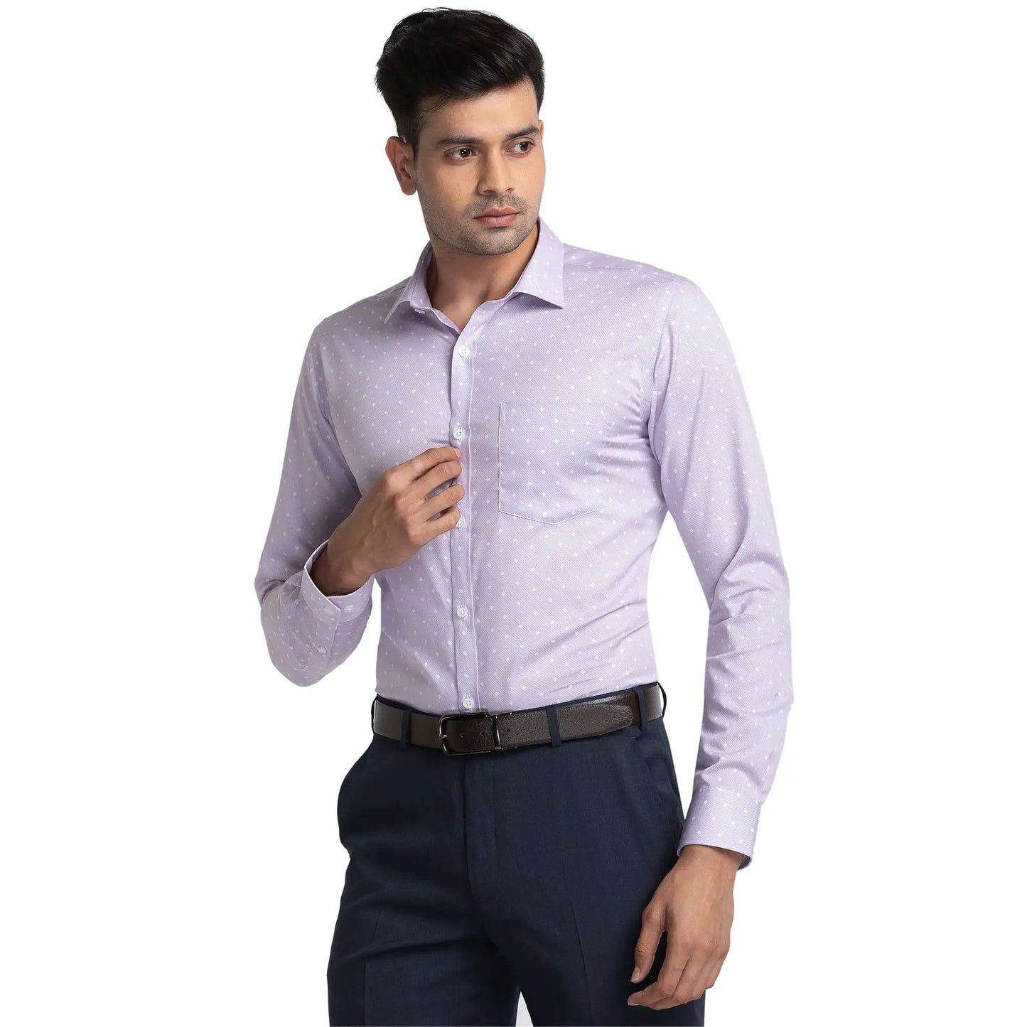 Men Slim Fit Light Blue Shirt