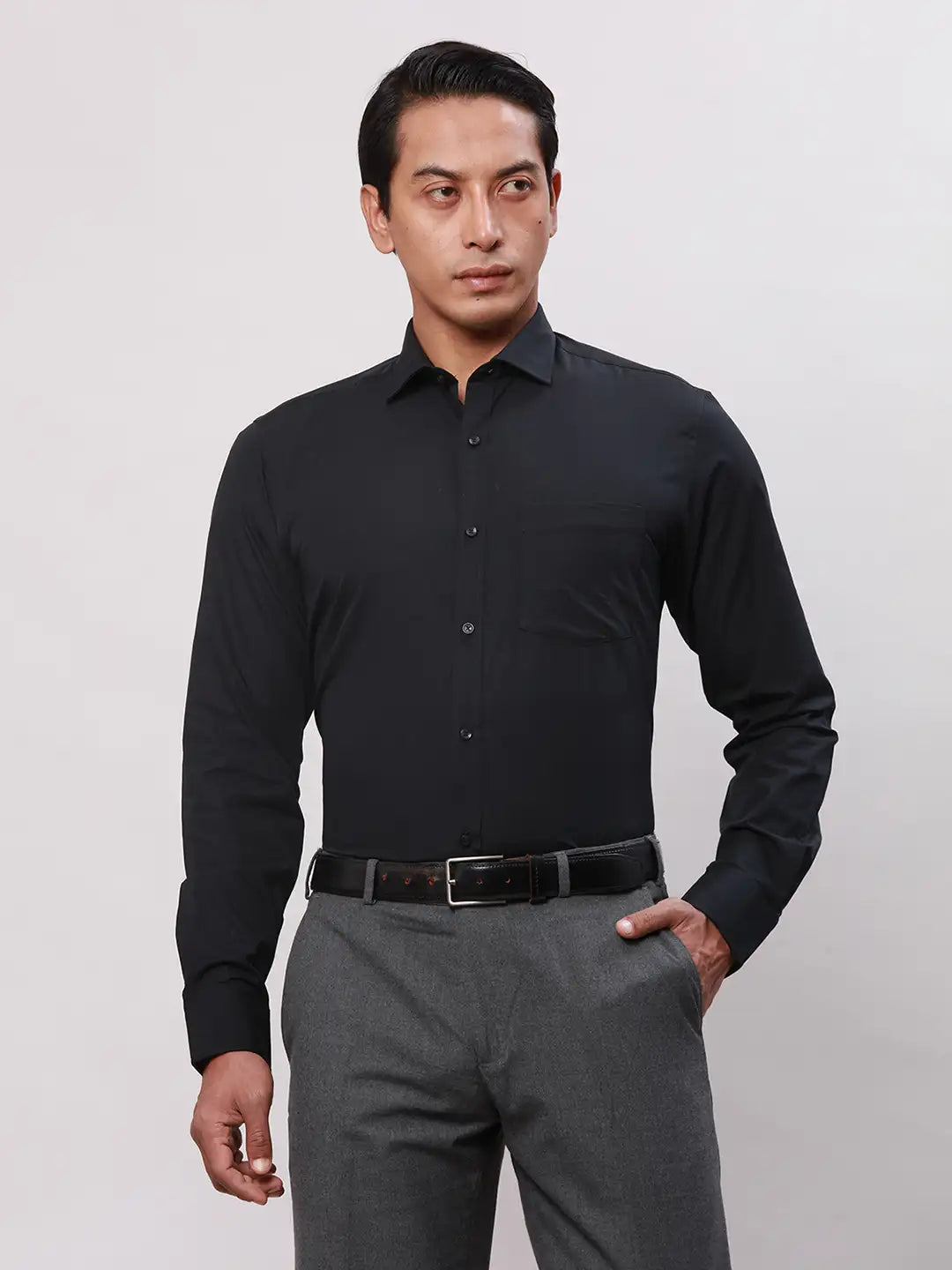 Park Avenue Men Blue Structure Slim Fit Cotton Shirts