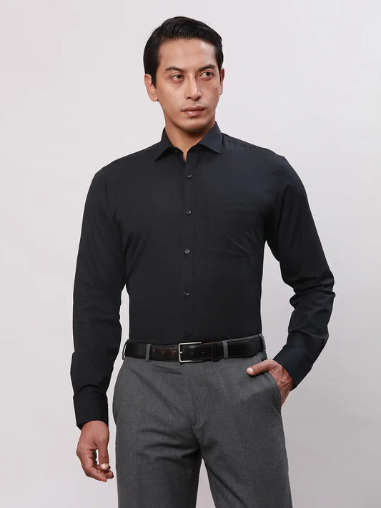 Park Avenue Men Blue Structure Slim Fit Cotton Shirts