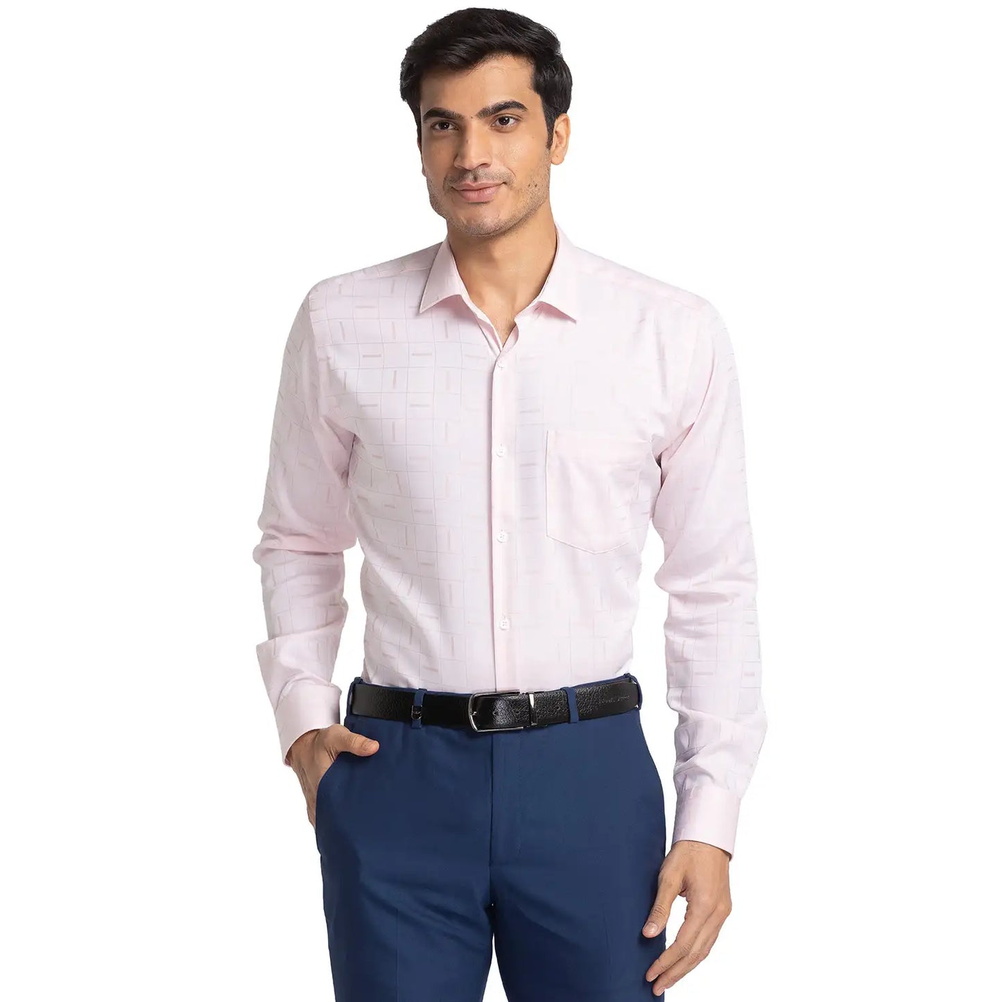Men Slim Fit Light Blue Shirt