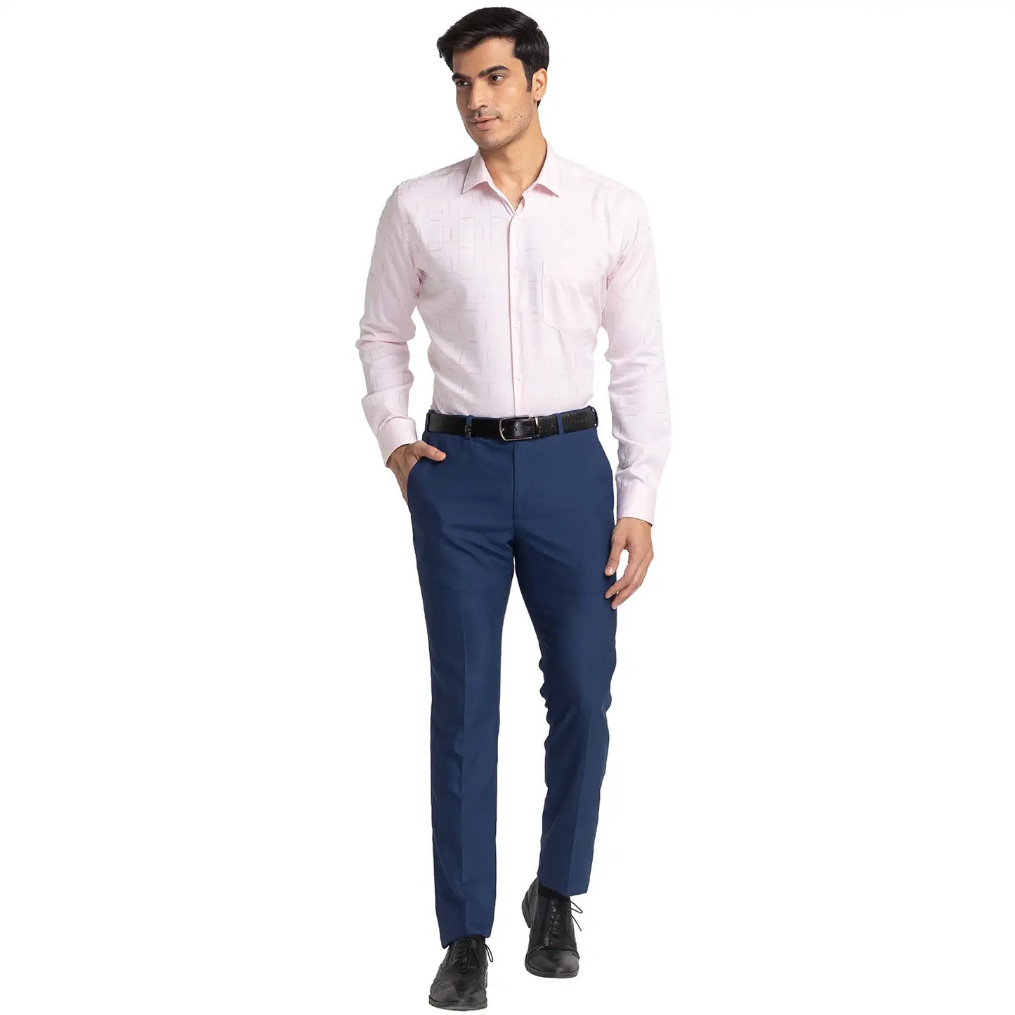 Men Slim Fit Light Blue Shirt