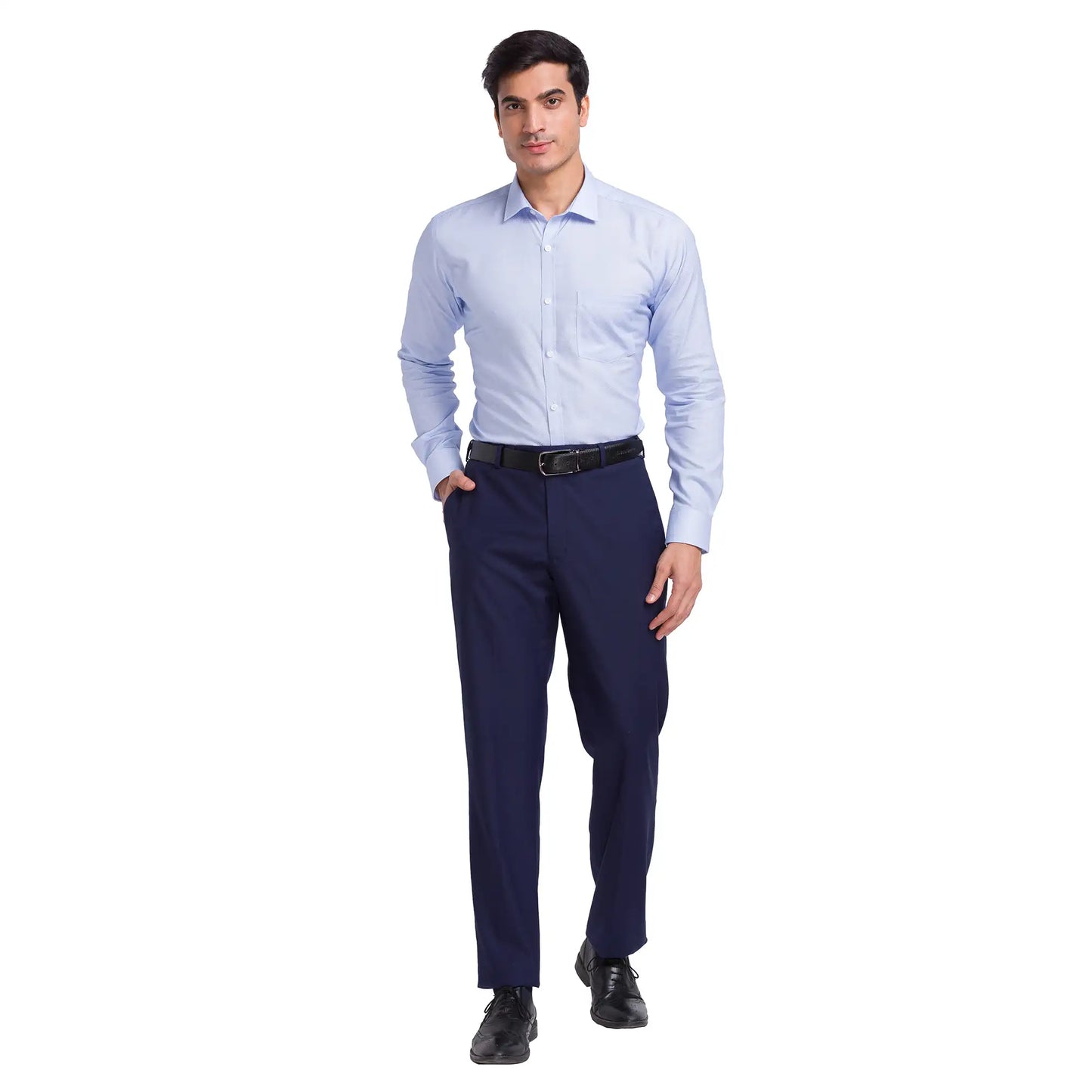 Men Slim Fit Light Green Shirt