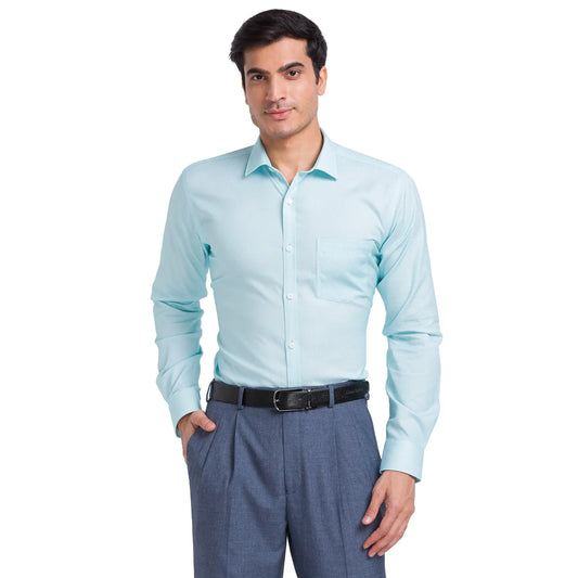Men Slim Fit Light Blue Shirt