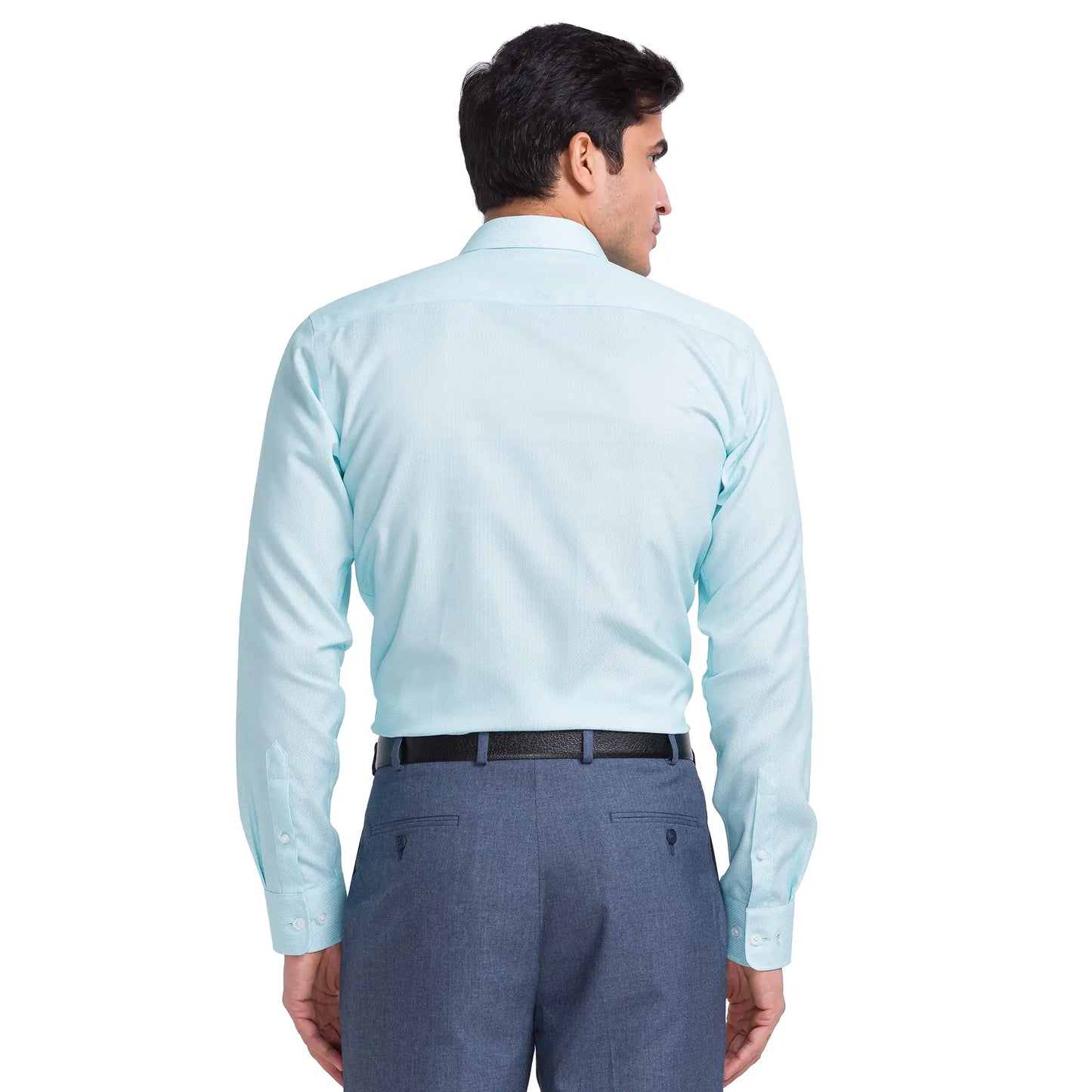 Men Slim Fit Light Blue Shirt