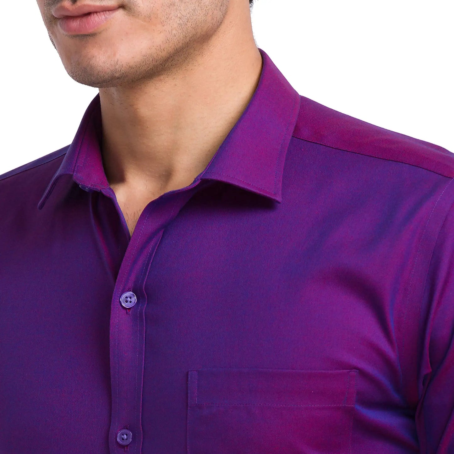 Men Slim Fit Violet Shirt