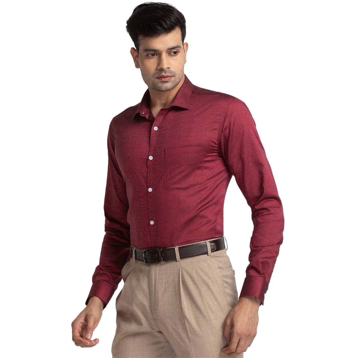 Men Slim Fit Teal Shirt