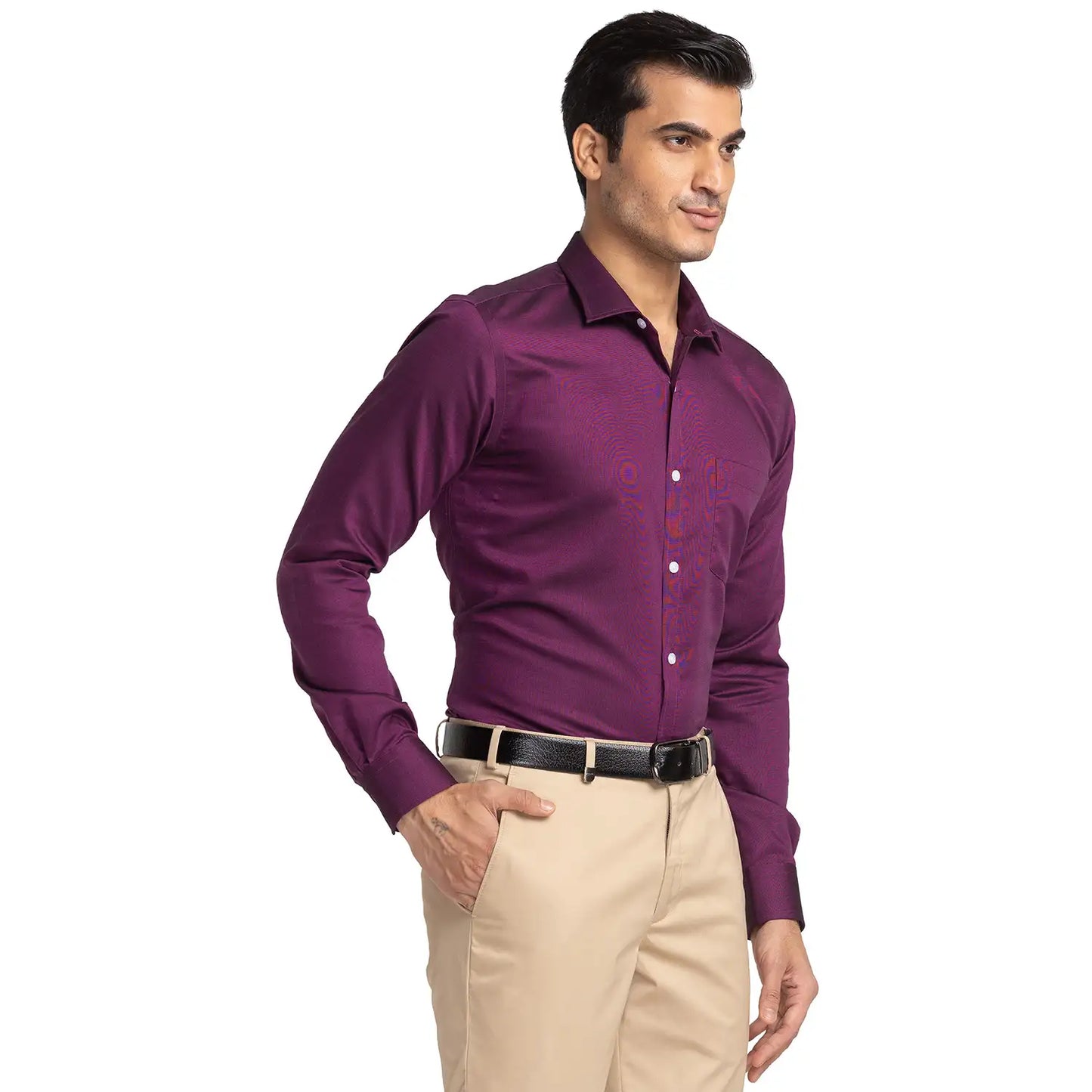 Men Slim Fit Light Blue Shirt