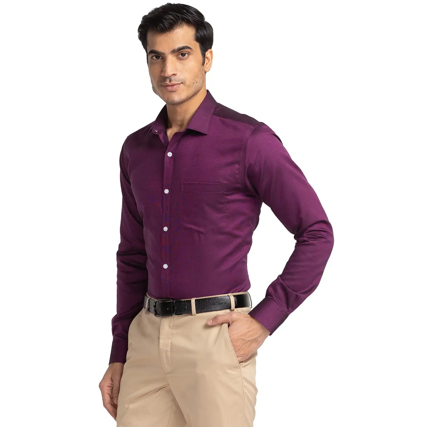Men Slim Fit Light Blue Shirt