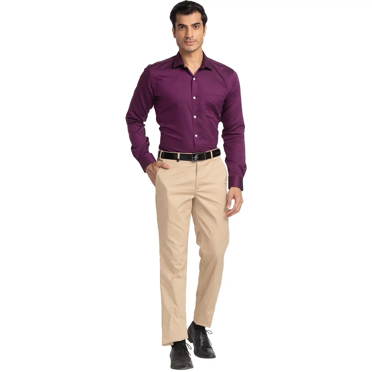 Men Slim Fit Light Blue Shirt