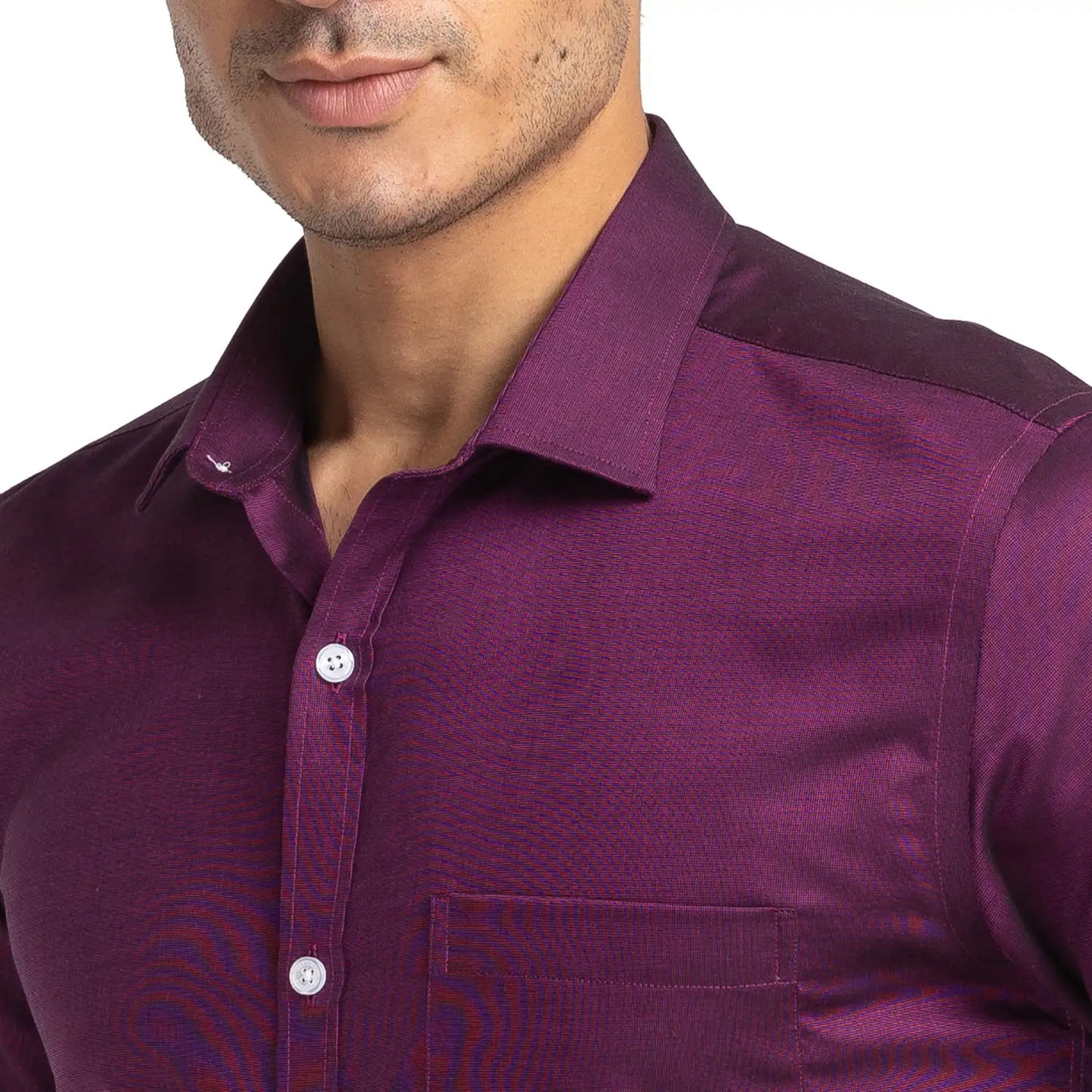 Men Slim Fit Light Blue Shirt