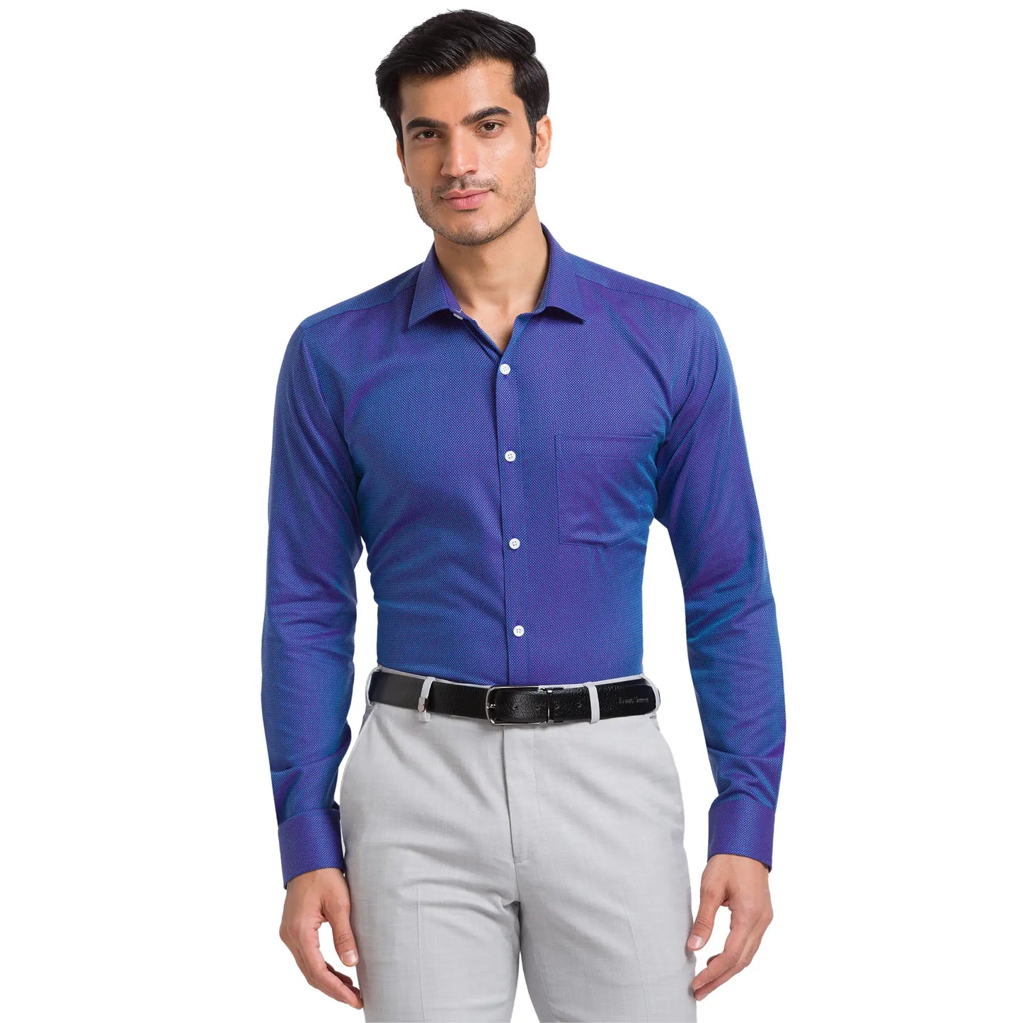 Men Slim Fit Light Pink Shirt