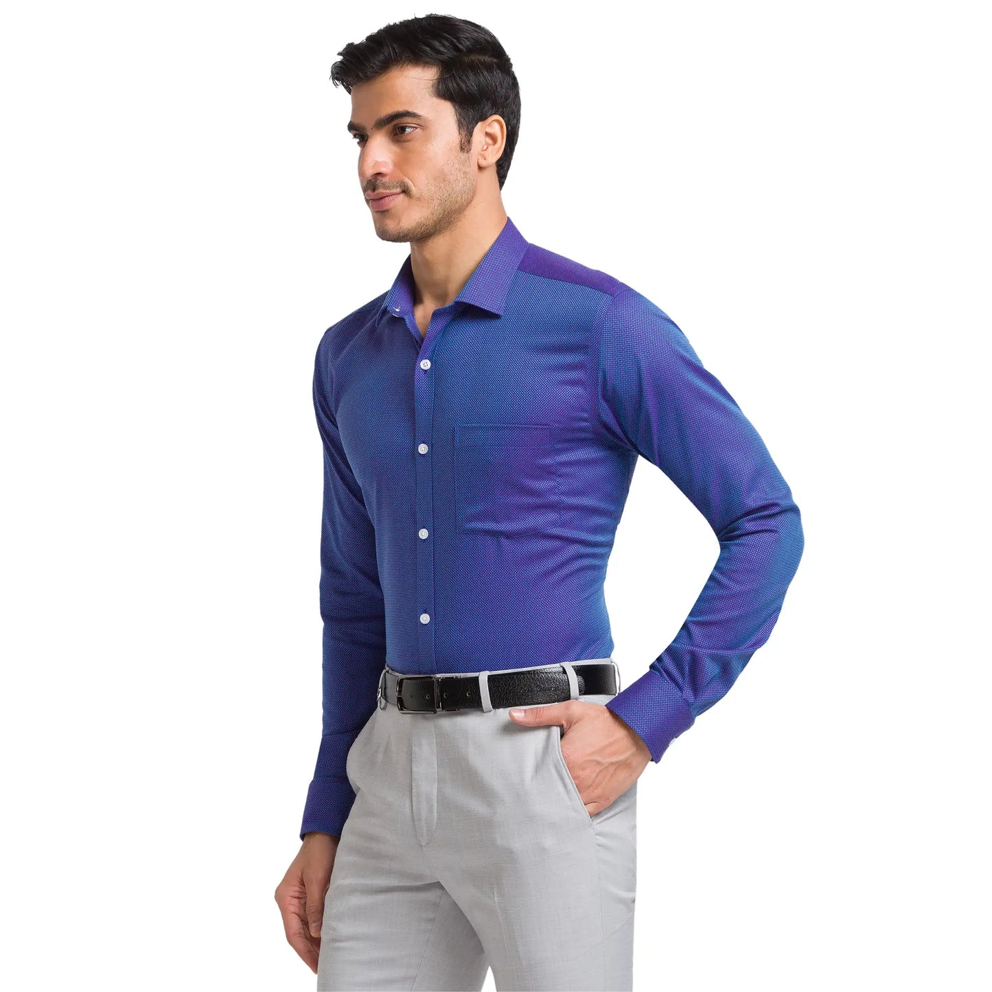 Men Slim Fit Light Pink Shirt