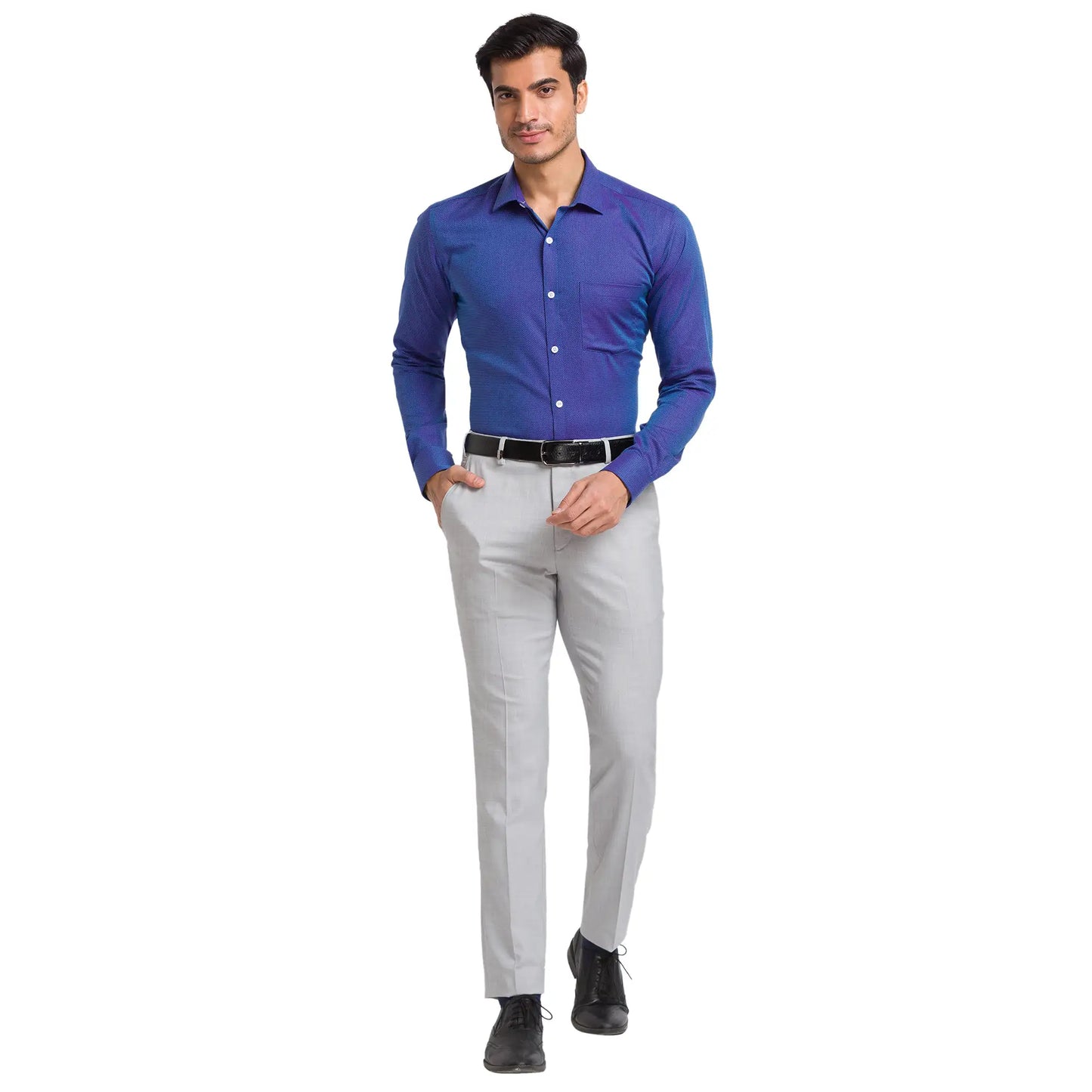 Men Slim Fit Light Pink Shirt