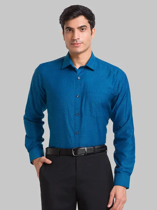 Men Slim Fit Green Shirt