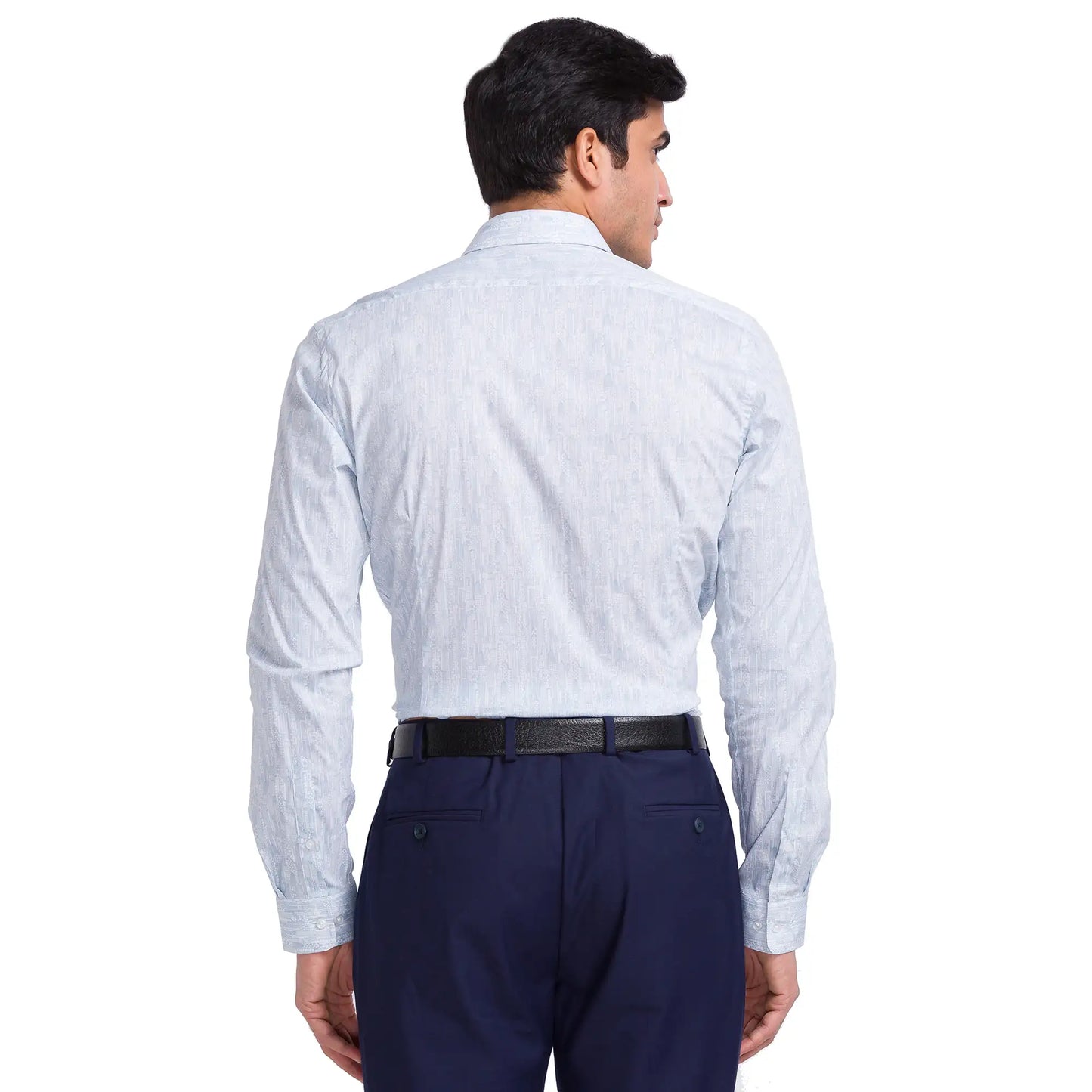 Men Slim Fit Light Blue Shirt