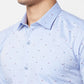 Park Avenue Men Orange Structure Slim Fit Cotton Cut Away Collar Shirt