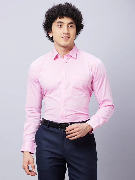 Park Avenue Men Blue Twill Slim Fit Cotton Blend Shirts