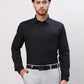 Men Black Slim Fit Twill Cotton Shirts