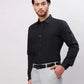 Men Black Slim Fit Twill Cotton Shirts