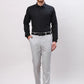 Men Black Slim Fit Twill Cotton Shirts
