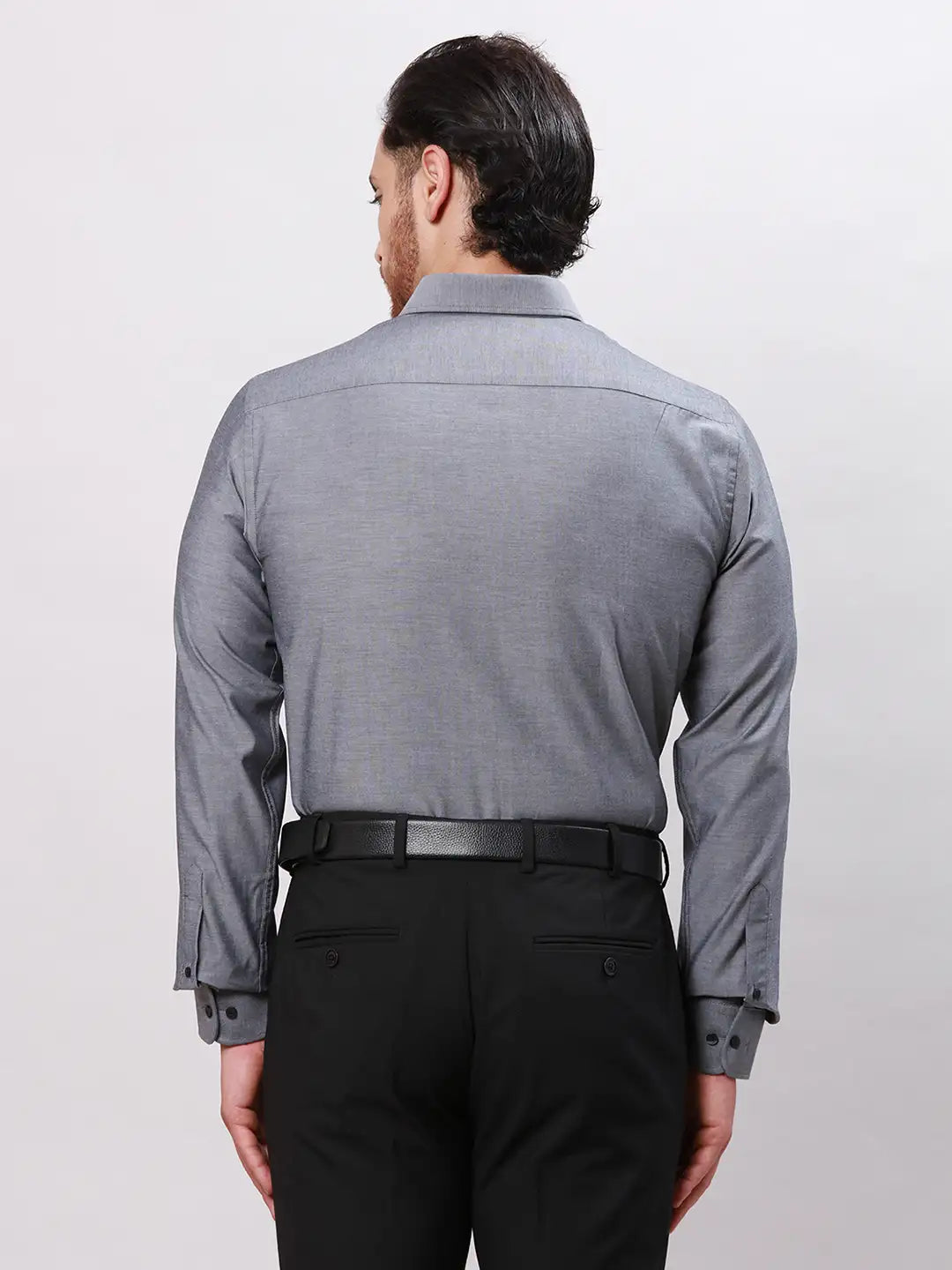 Men Blue Slim Fit Fil-A-Fil Cotton Shirts