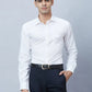 Men White Slim Fit Twill Cotton Shirts