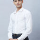 Men White Slim Fit Twill Cotton Shirts