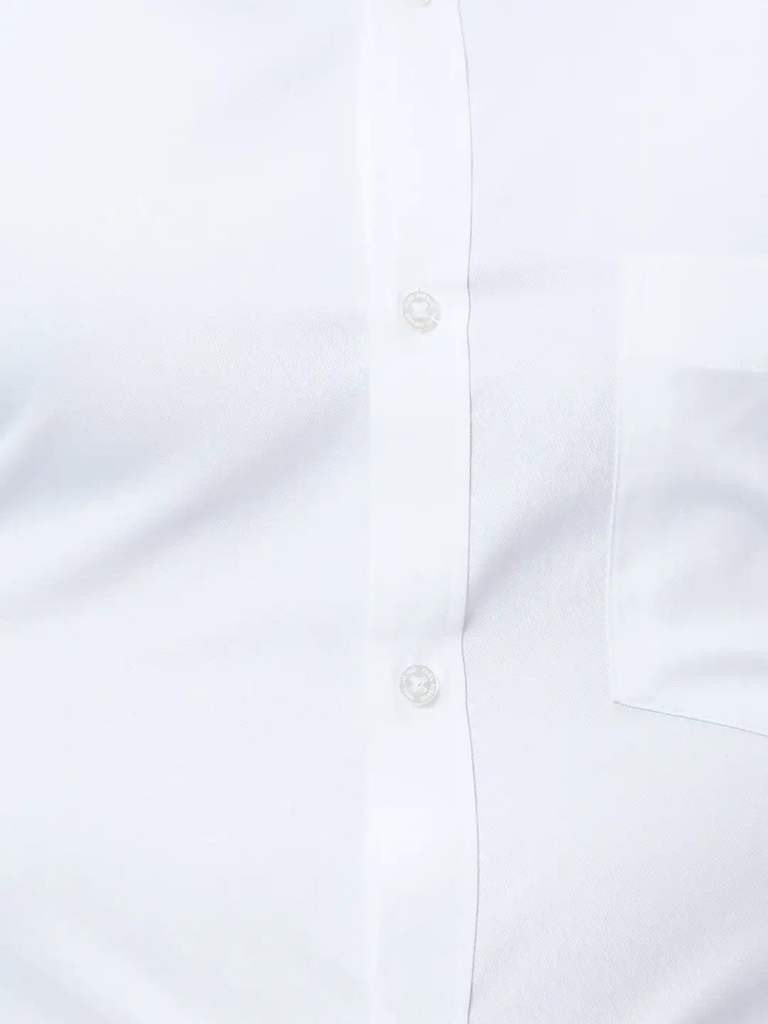 Men White Slim Fit Twill Cotton Shirts