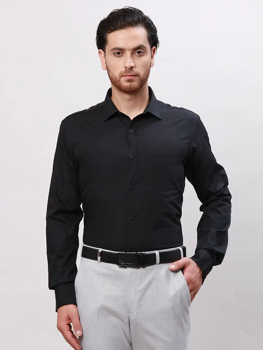 Men Blue Slim Fit Fil-A-Fil Cotton Shirts