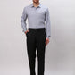 Men Grey Super Slim Fit Solid Polyester Blend Trouser