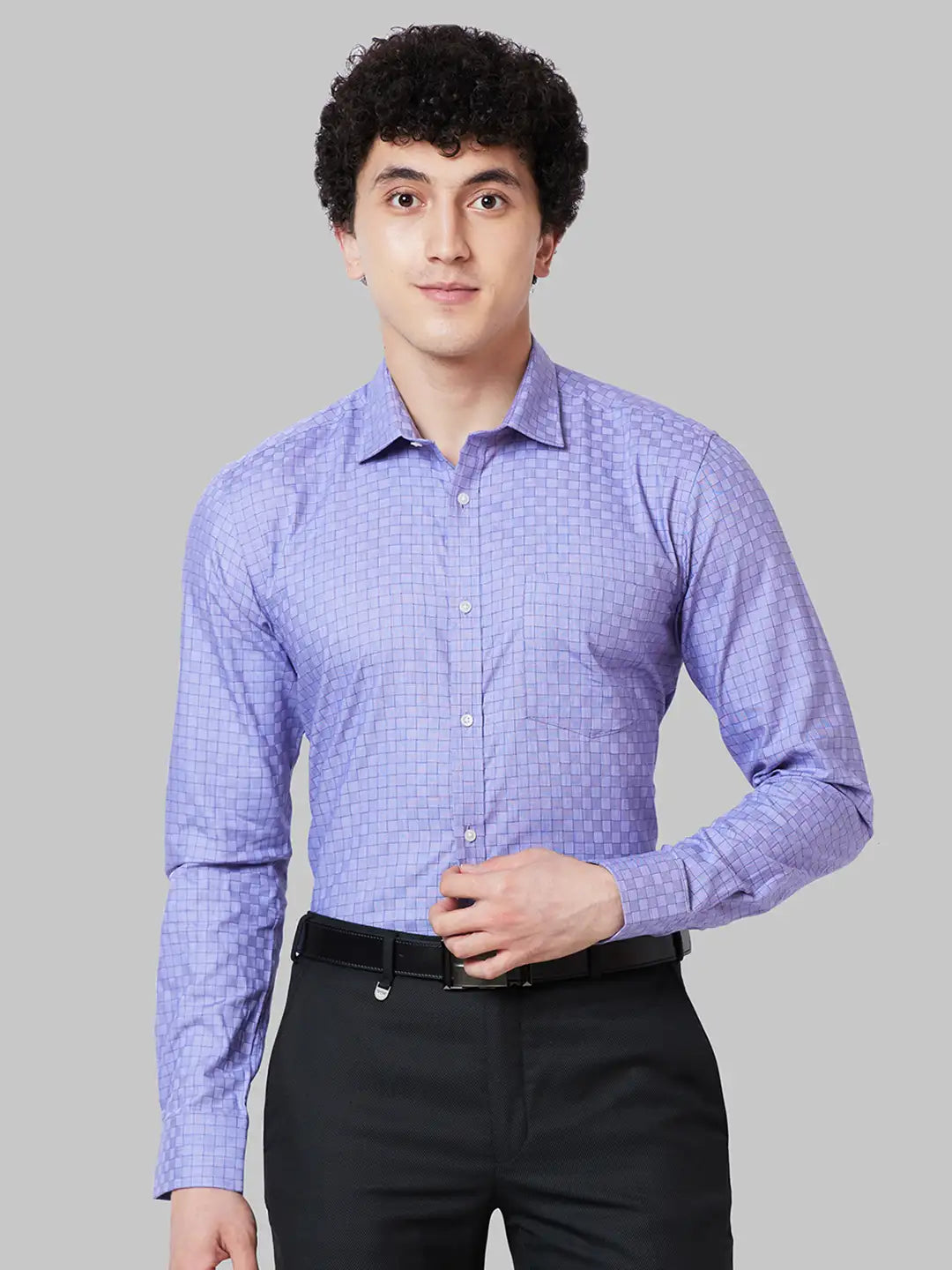 Men Comfort Fit Yellow Shirt