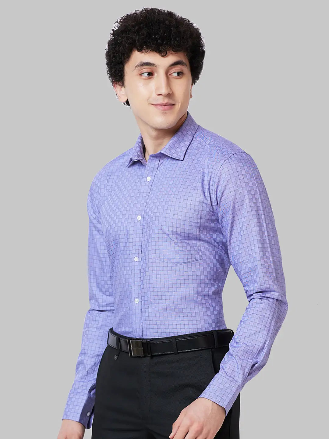 Men Comfort Fit Yellow Shirt