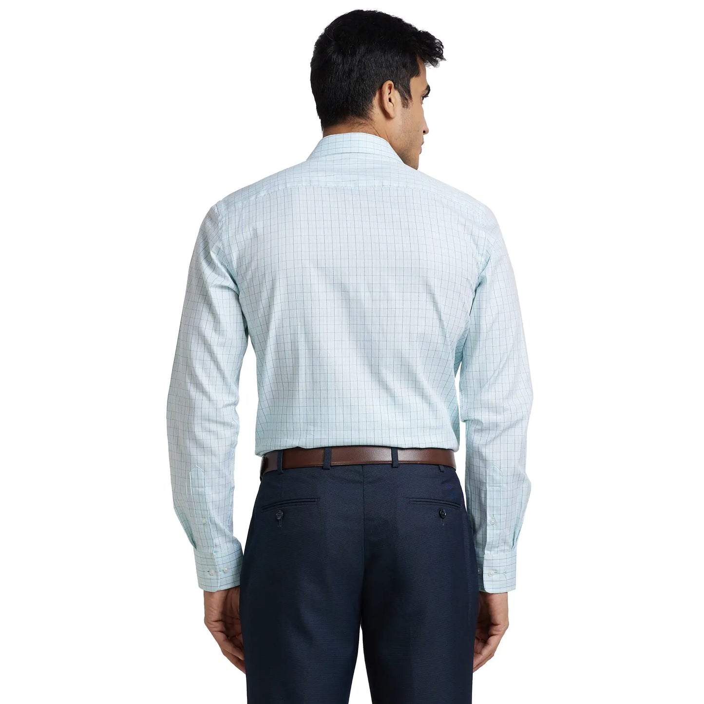 Men Slim Fit Light Green Shirt