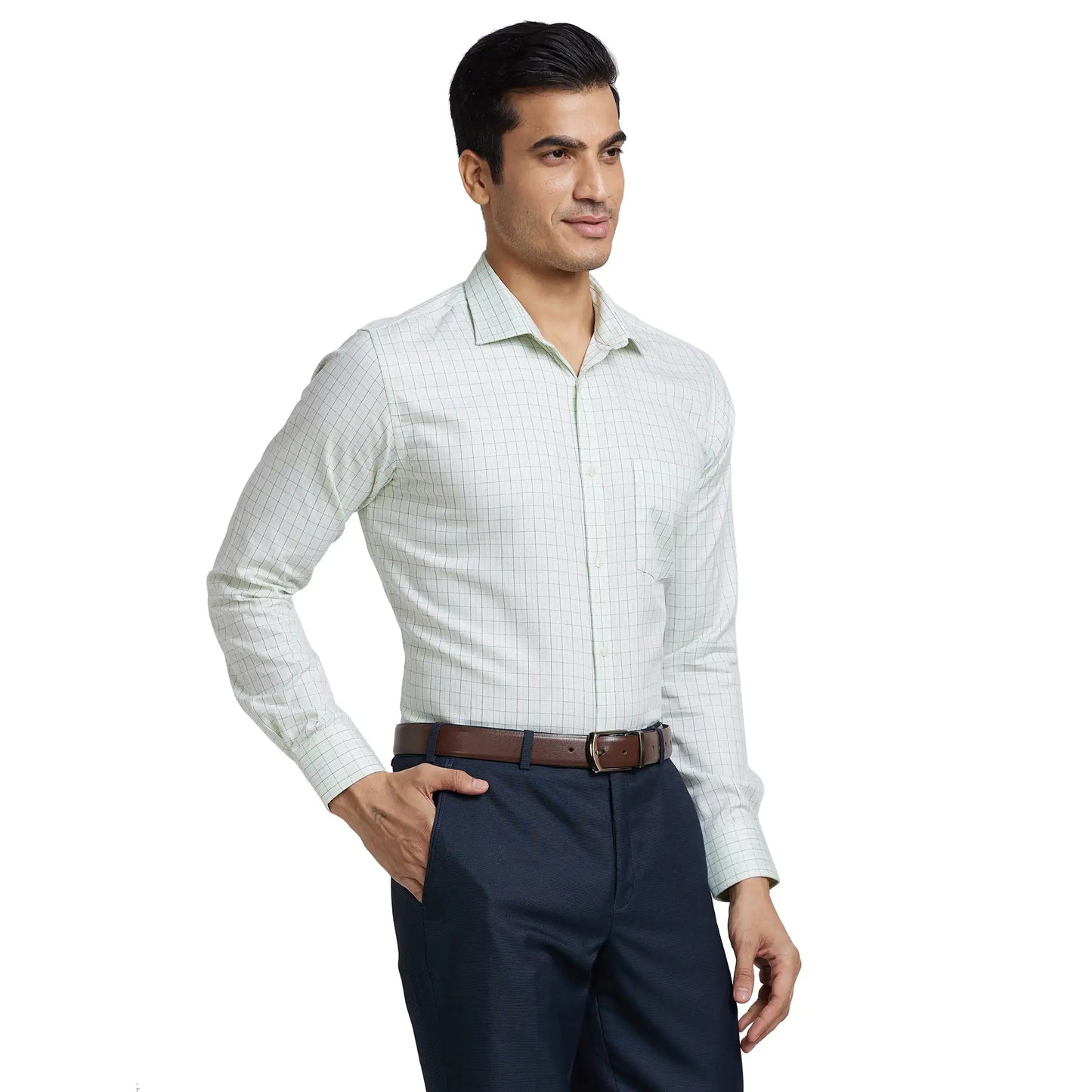 Men Slim Fit Pink Shirt