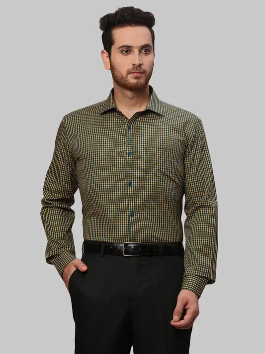 Men Slim Fit Green Shirt