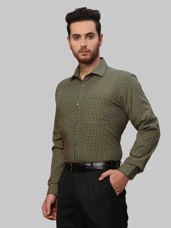 Men Slim Fit Green Shirt
