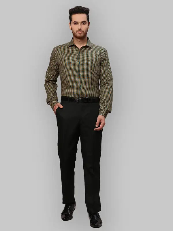 Men Slim Fit Green Shirt