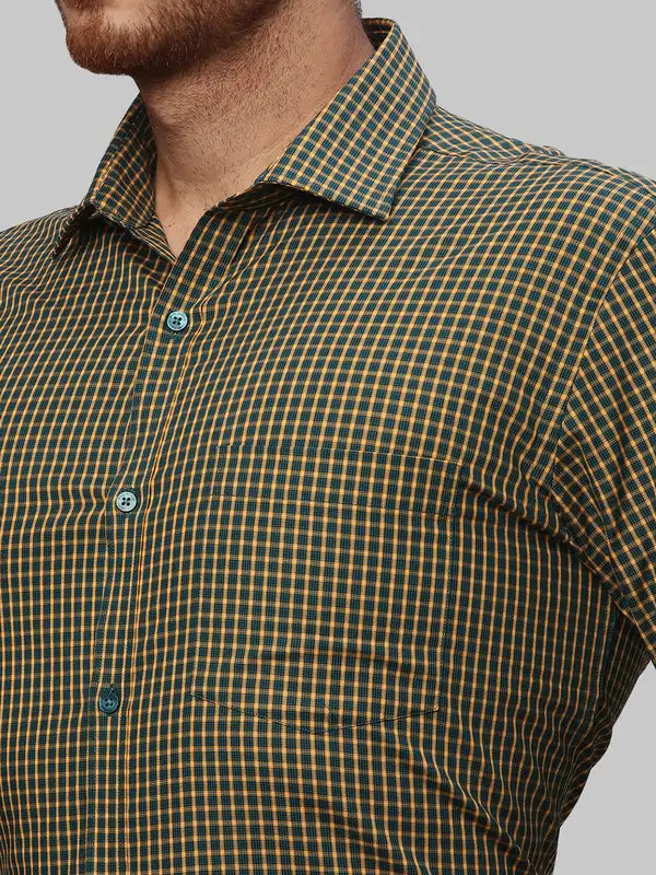 Men Slim Fit Green Shirt