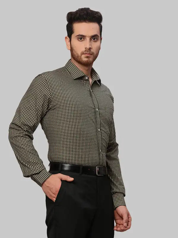 Men Slim Fit Brown Shirt