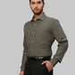 Men Slim Fit Brown Shirt