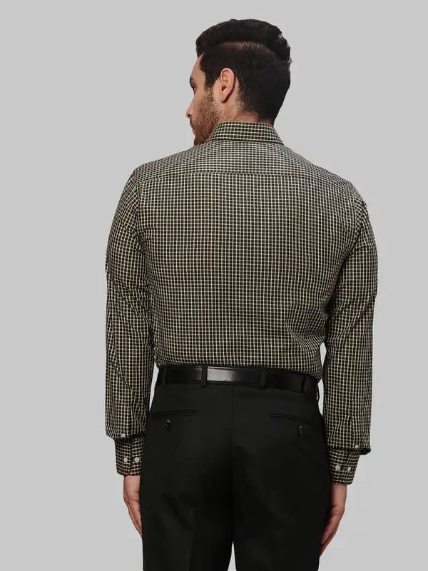 Men Slim Fit Brown Shirt