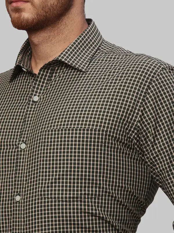 Men Slim Fit Brown Shirt