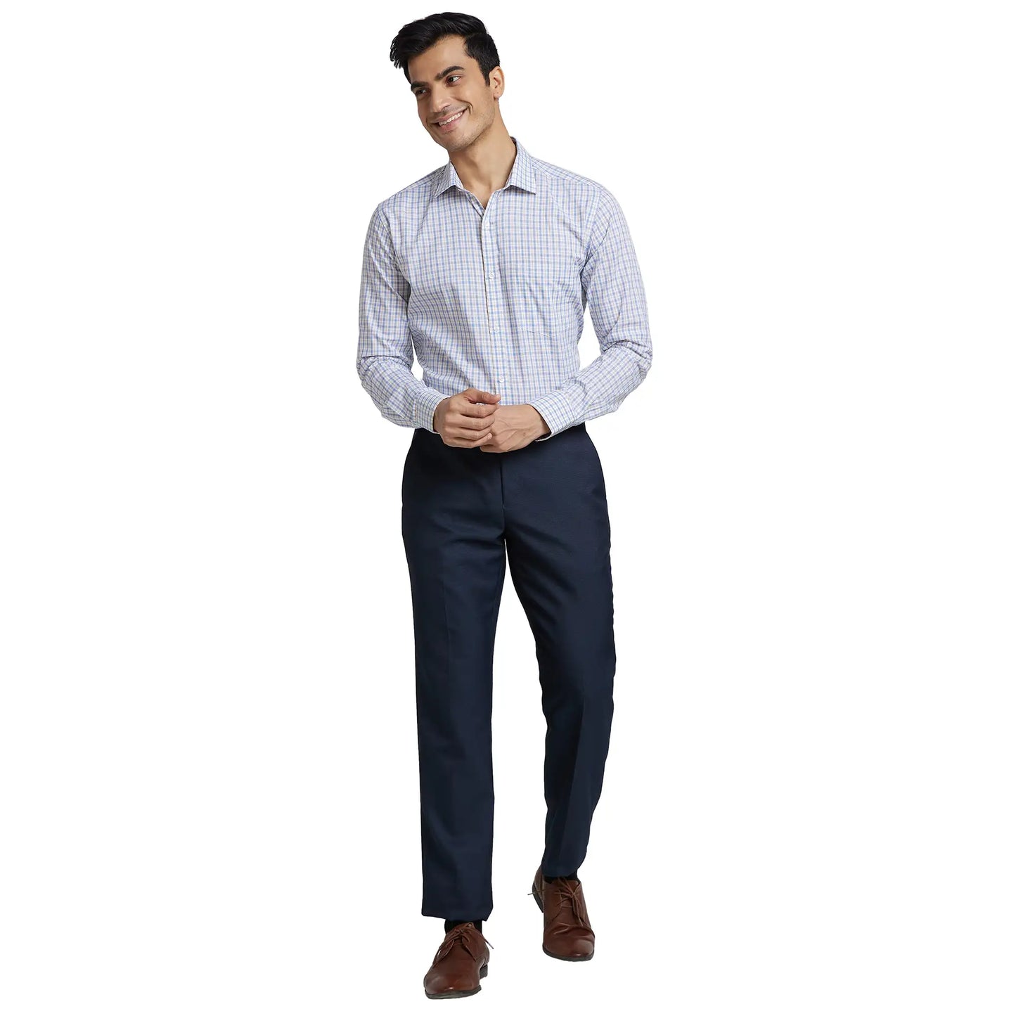 Men Slim Fit Light Green Shirt
