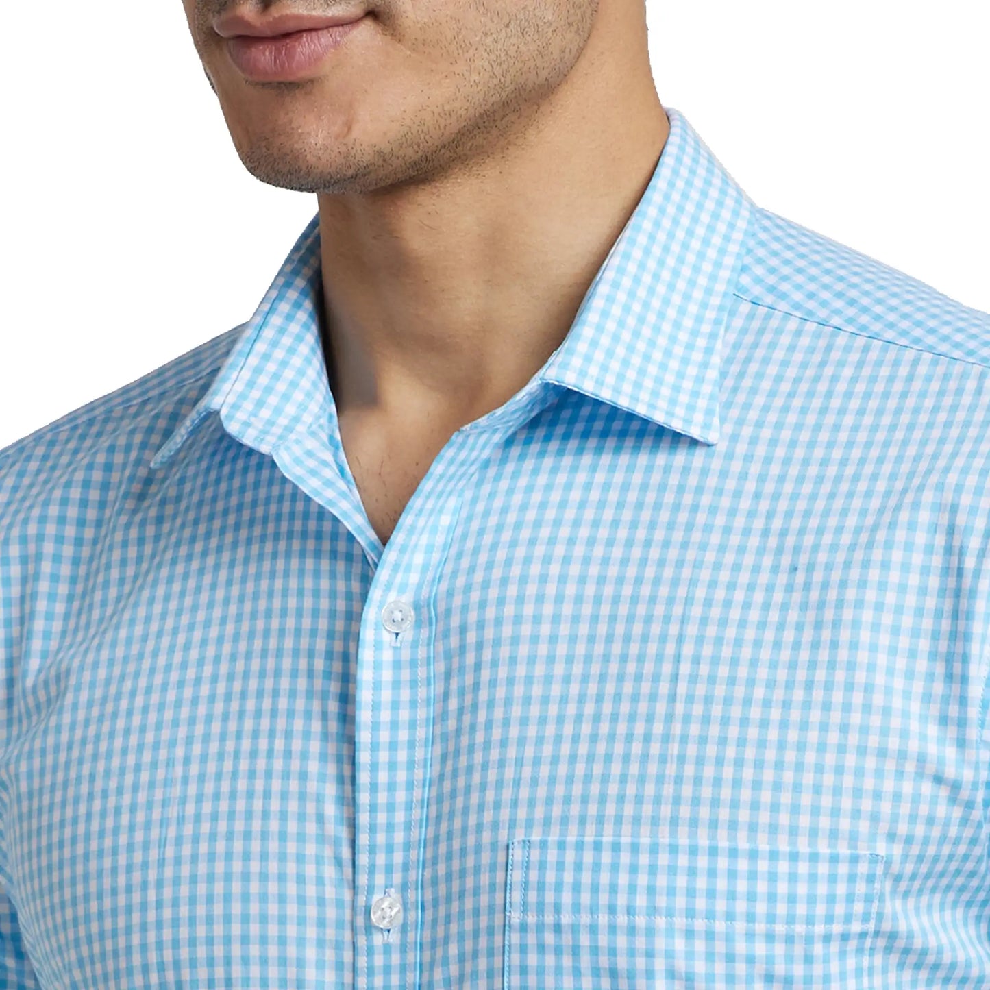 Men Slim Fit Light Orange Shirt