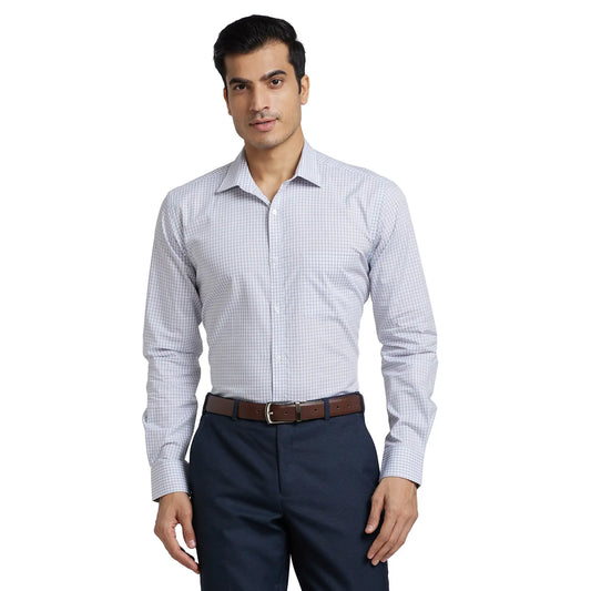 Men Slim Fit Light Khaki Shirt