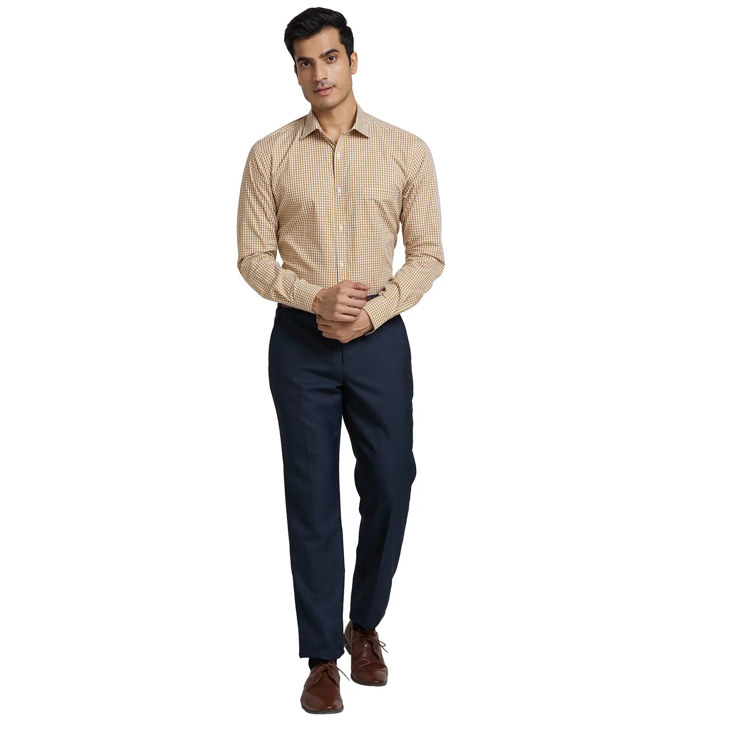 Men Slim Fit Light Green Shirt